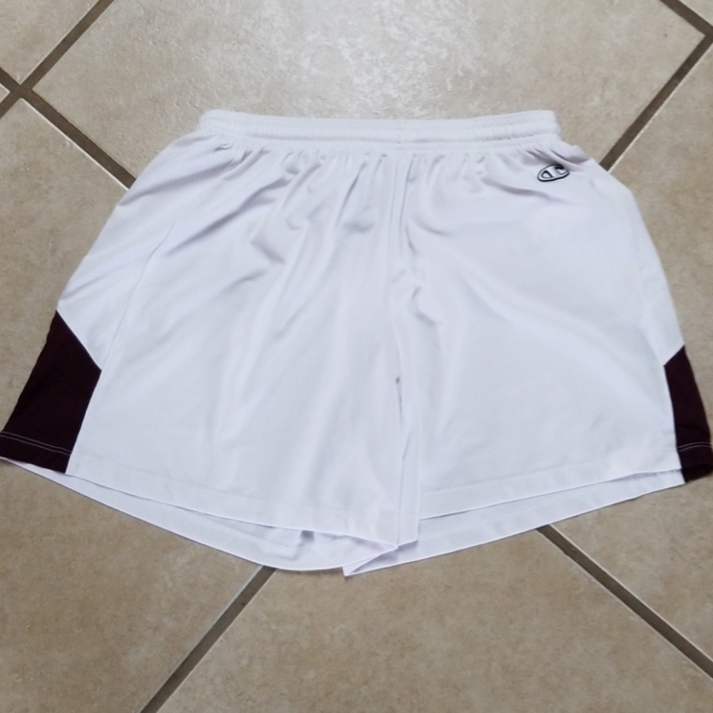 Maroon and White Gym Shorts